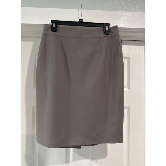 Ann Taylor 85% Virgin Wool Lined Skirt Grey Women's Size 10 - Picture 1 of 6